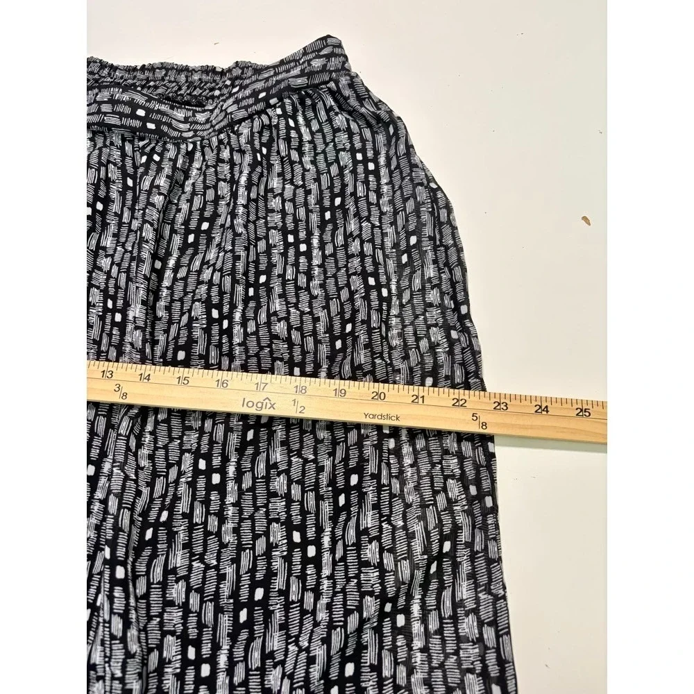 Candies Maxi Skirt Black White Tiered Ruffle Sz L Boho Cottagecore Prairie Retro